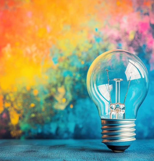 Lightbulb symbolizing creative content creation
