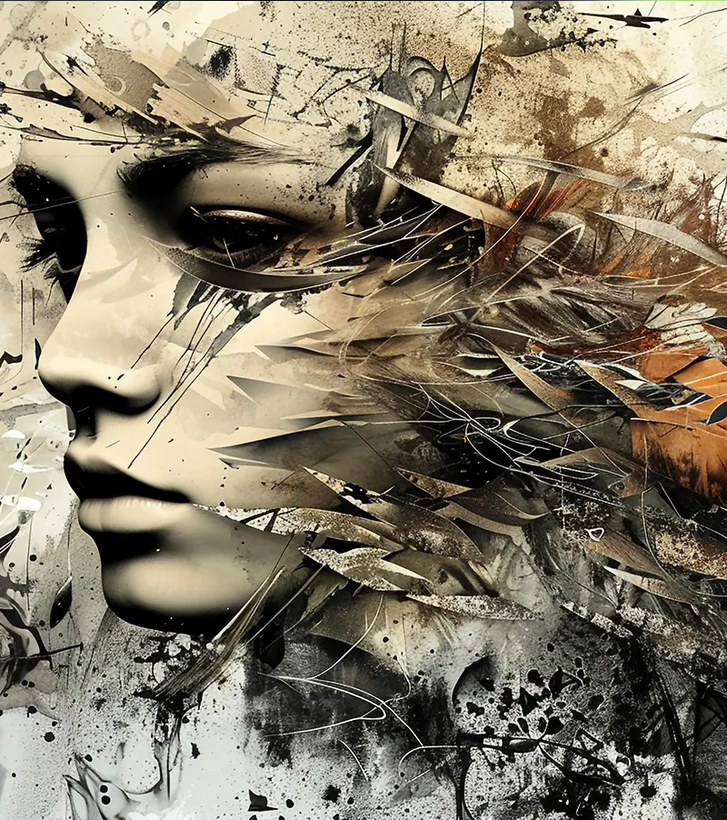 Complex illustration of a huntress symbolizing targeted advertising strategy